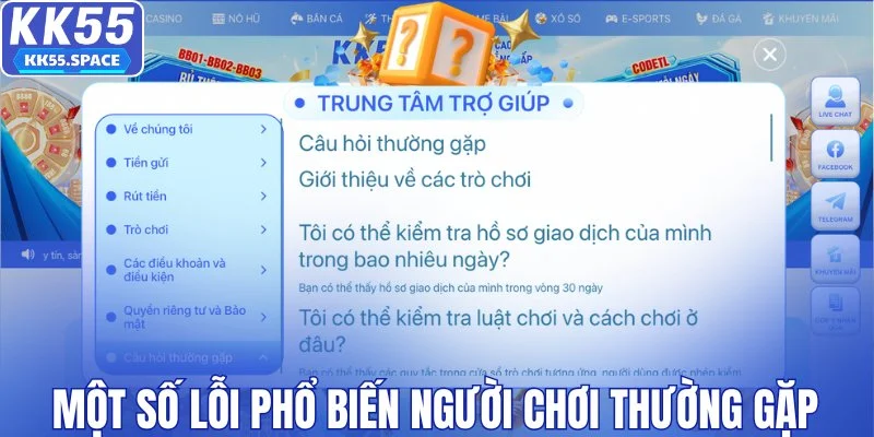 Một số lỗi phổ biến người chơi thường gặp