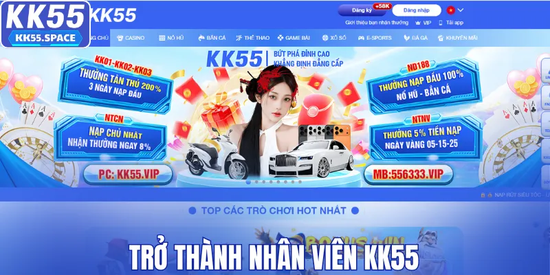 Trở thành thành viên KK55 với chính sách đãi ngộ cao